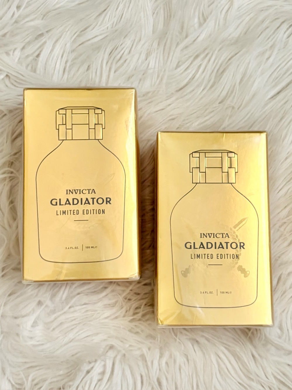 Invicta Gladiator Limited Edition Men’s Cologne 2, 3.4 Oz Bottles - Gold